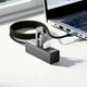 USB-хаб Hoco HB1A 4 порти USB 2.0 швидкість до 480 Мбіт/с алюмінієвий сірий для ноутбуків та комп'ютерів - зображення 3