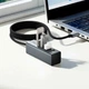 USB-хаб Hoco HB1A 4 порти USB 2.0 швидкість до 480 Мбіт/с алюмінієвий сірий для ноутбуків та комп'ютерів - зображення 6
