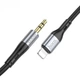 Перехідник AUX HOCO UPA22 lightning to 3,5 (1m) (чорний) - изображение 1
