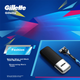 Зручна для подорожей бритва Gillette для ділових поїздок, портативна ручна модель в сріблястому дорожньому футлярі, чоловіча. Продається у фірмовому магазині JD, а не у магазині Gillette. - зображення 5