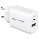 Зарядное устройство Armorstandart 1xUSB-C + 1xUSB 20W GaN white (ARM89531) - изображение 3