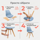 Обеденное кресло Bonro B-487 пластиковоый стул с подушкой для кухни офиса кафе буковые ножки до 120кг серое - изображение 8
