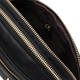 Женская кожаная сумка Borsa Leather компактная кожаная сумка через плечо черная 51990 - изображение 5