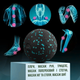 Массажный мяч PowerPlay PP-4350 Epp Massage Ball d8 см Черно/Голубой (PP-4350_Cyan_d8) - изображение 8