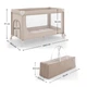 Кровать-манеж Kinderkraft Leody UP Beige (KCLEODUPBEG0000) (00-00305403) - изображение 5