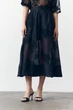 Спідниця міді з тенселу Tencel Bloom Skirt Black в чорному кольорі LiLove 411 L - зображення 1