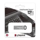 Flash Drives Kingston DataTraveler Kyson 512GB USB 3.2 (DTKN/512GB) Сріблястий/Чорний (6994504) - изображение 3