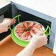 Многоуровневая подставка для микроволновой печи складная, поднос-органайзер для разогрева блюд 23.5 см, термостойкий пластик (PP), зеленый - изображение 7