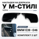 Накладки на зеркала M-Style BMW E39 E46 черный глянец, крышки зеркал из ABS-пластика - изображение 1