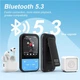 MP3 плеер Benjie X20 2.01" Bluetooth 5.3 Hi-Fi 64Gb с клипсой синий - изображение 2