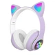 Беспроводные наушники Cat STN-28 с котячими ушками (Bluetooth, FM) фиолетовые - изображение 2