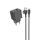 Мережевий зарядний пристрій Borofone BAS11A 10.5W з кабелем Micro-USB 1 м, USB-A, адаптер живлення для смартфонів, чорний - зображення 4