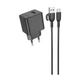 Мережевий зарядний пристрій Borofone BAS11A 10.5W з кабелем USB-C 1 м, USB-A, адаптер живлення для смартфонів, чорний - зображення 3