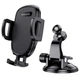 Автотримач для телефону Borofone BH37 Push Type Suction Cup, вакуумний тримач смартфона на панель/скло для зручної фіксації пристрою, чорний - зображення 2