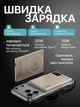 Повербанк магнитный MagSafe 10000 mAh 15W 20W PowerBank для айфона магсейф максейв для Apple iPhone 12 13 14 15 16 17 эпл ультратонкий Type-C с дисплеем быстрая беспроводная и проводная зарядка Qi Gold LEXEGO HDL-10-GD - изображение 2