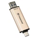 USB флеш накопичувач Transcend 256GB JetFlash 930 Gold-Black USB 3.2/Type-C (TS256GJF930C) - изображение 4