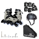 Комплект роликов для начинающих с защитой и шлемом Scale Sports Gray LF 605, размер 34-38 - изображение 1