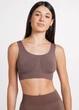 Бесшовный топ на широких бретелях Giulia TANK TOP S/M Brown-deep taupe, из микрофибры, повседневный, женский топ - изображение 5