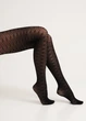 Женские капроновые колготки Giulia LACERY 60 (3) 3 Black-black с геометрическим узором колготки с рисунком чёрные плотные - изображение 7
