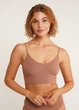 Бесшовный топ на тонких бретелях Giulia CAMI TOP GRAIN S/M Brown-mokko, Топ женский спортивный на тонких бретелях - изображение 6