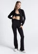 Жіночі безшовні легінси з кльошем від коліна Giulia LEGGINGS FLARED L/XL Black-black - зображення 5