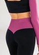 Женские бесшовные леггинсы с push-up эффектом и контрастным поясом Giulia FLEXING LEGGINGS GLAM S/M Multicolor-black/domsor, комфортные лосины для спорта, для тренировок, из микрофибры - изображение 9