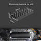 Радиатор охлаждения ENOKAY 70×22×10 мм для M.2 NVMe/M2 SATA 2280, алюминиевый, черный (Passive Cooling) - изображение 4