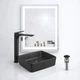 Комплект для ванной Qtap Tern Anthracite 480x370 мм с раковиной, LED-зеркалом Mideya 500x800 мм и смесителем Vlasta New (48176/30639/45653) - изображение 1