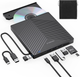 Внешний оптический привод CD/DVD ORIGBELIE USB 3.0 Type-C: CD-RW/DVD-ROM, Hub 8-в-1 (4xUSB, SD/TF), для Mac/Windows/Linux - изображение 2