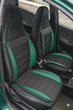 Авточохли на Moskvich 426 Auto Style пілот СПОРТ кожзам чорно зелений - зображення 2