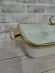 Мармит Yiwu ML850-13 фарфоровый на металлической подставке 1.5 л 35.5×19×15.5 см Белый - изображение 3