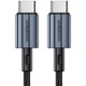 Дата кабель USB-C to USB-C 1.2m 60W braided black Choetech (XCC-1014) - изображение 1