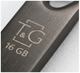 USB флешка 16GB USB-A 2.0 металл черный для хранения данных модель Metal 117 - зображення 3