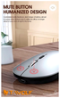 Бездротова миша 2.4G Bluetooth 4 кнопки 1600 DPI симетрична сірий TWolf X2 для настільних ПК та ігор - зображення 6