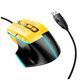 Игровая USB мышь Hoco GM31 Overlord 3600 DPI черный желтый оптический корпус ABS пластик - зображення 3