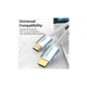Кабель мультимедійний HDMI M to HDMI M 1.0m V2.0 4K60Hz braided aluminum alloy gray Vention (AABIF) - зображення 4