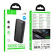 Power Bank Hoco J158A 10000 mAh 4 USB порта 5 V 2 A черный проводная зарядка ABS пластик - изображение 2
