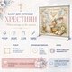 Баннер для крещения мальчика Таинство Крещения с ангелом, купелью и свечой 200х200см, №48003 - изображение 4