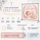 Фотозона на крестины девочки с маленьким ангелом, который спит в розовых цветах 200х200см, №48036 - изображение 4
