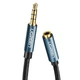 Аудіокабель UGREEN AV118 3.5mm Male to 3.5mm Female, nylon braid, 2m Black - изображение 1