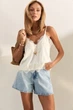Майка сатинова з мереживом TP005 2605245782110 L/XL Молочний - изображение 5