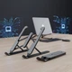 Регулируемая подставка для ноутбука Laptop Stand, пластик, 6 уровней высоты, черная, 10–17.3" - изображение 9