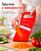 Шинковка ручная для капусты терка слайсер для овощей и фруктов BRS Red - изображение 3