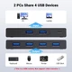 Сплиттер UGREEN US216 USB Switch 2PC 2 in 4 out USB 3.0 Black (30768) - изображение 3