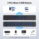 Сплиттер UGREEN US216 USB Switch 2PC 2 in 4 out USB 3.0 Black (30768) - изображение 4