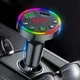 Автомобильный Bluetooth FM-трансмиттер 2 USB 3.1A зарядка для авто CTC-109 LED дисплей RGB подсветка - изображение 5