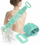 Силиконовая очищающая мочалка щетка - Silicone bath towel массажная для душа и ванны - изображение 2