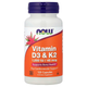 Вітамін D3 + К2, NOW Foods "Vitamin D-3 & K-2" для здоров'я кісток і серця (120 капсул) - зображення 1