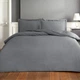 Двоспальний King Size комплект TAC Basic Antracite Сатин - изображение 1