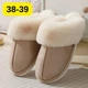 Slippers Жіночі домашні капці з хутром — теплі, м’які, закриті тапочки для дому 38-39 бежевий KT8003822 - зображення 1